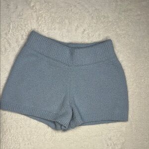 Katie J NYC Blue Skorts with High-Waisted Design
